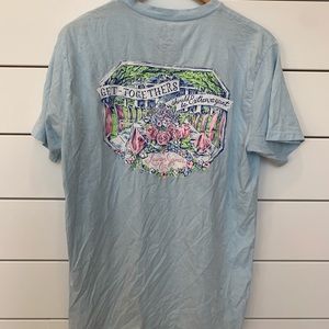 Lauren James Blue short sleeve top